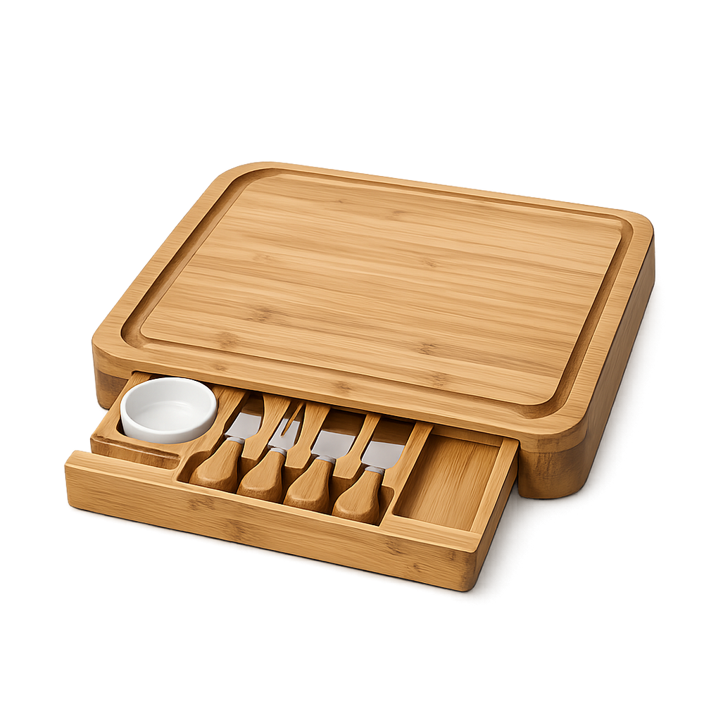Bamboo Cheese Board Set