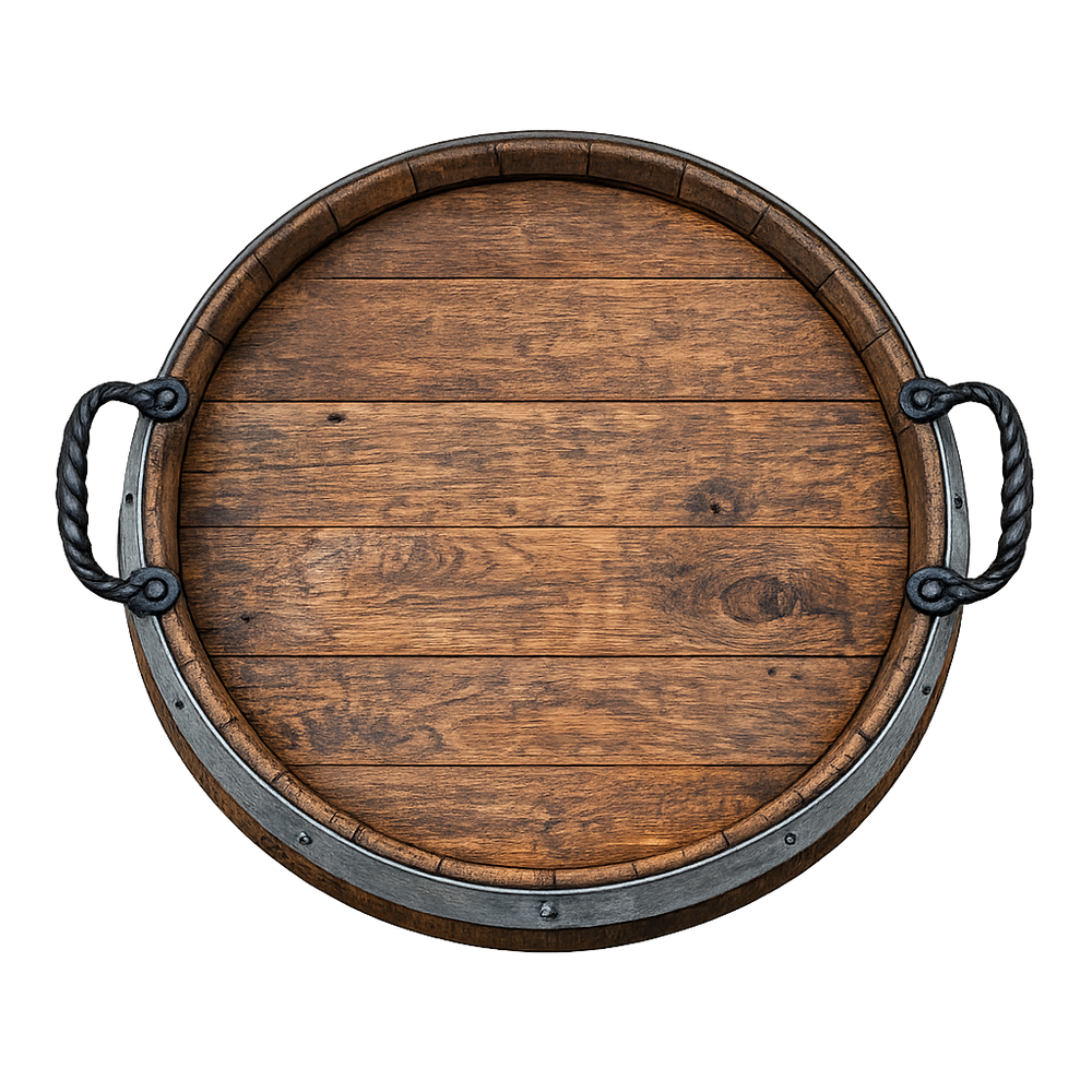 Barrel Wood Serving Tray