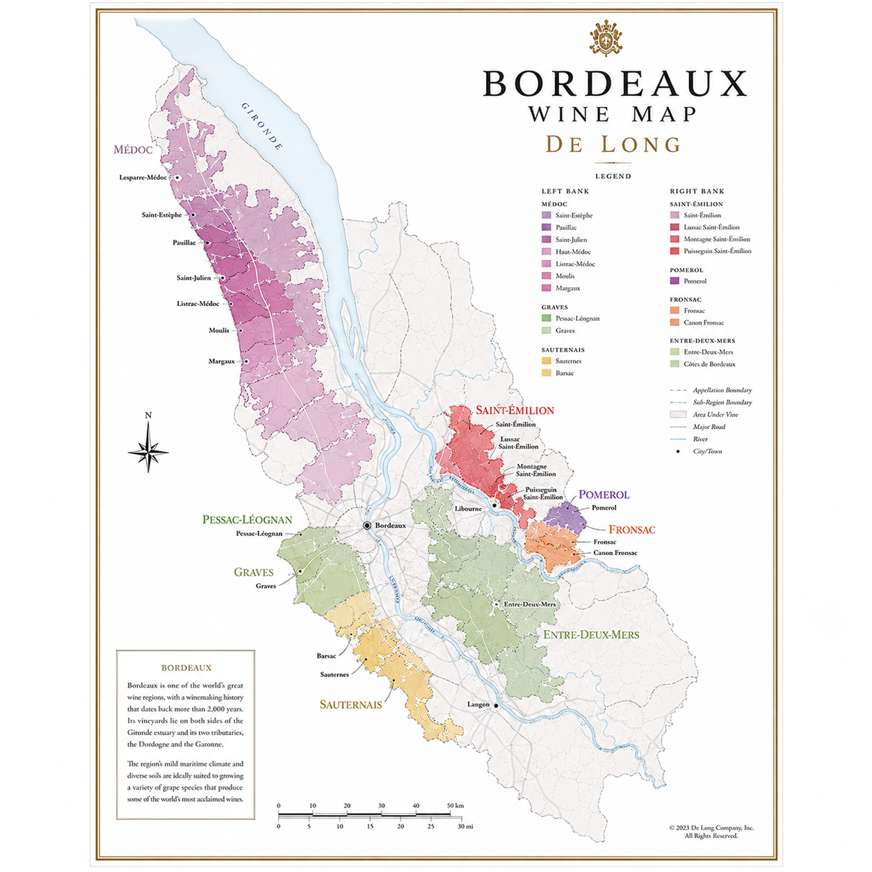 Bordeaux Wine Map