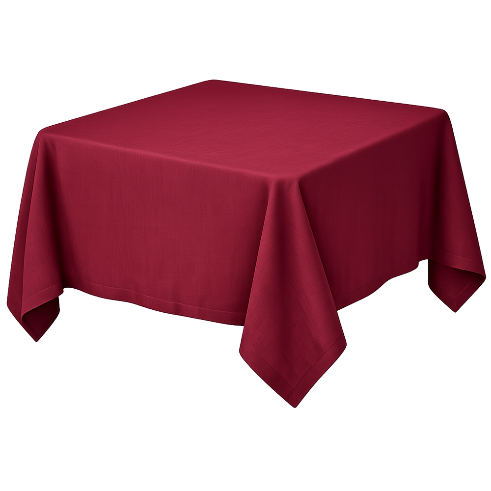 Burgundy Tablecloth Linen