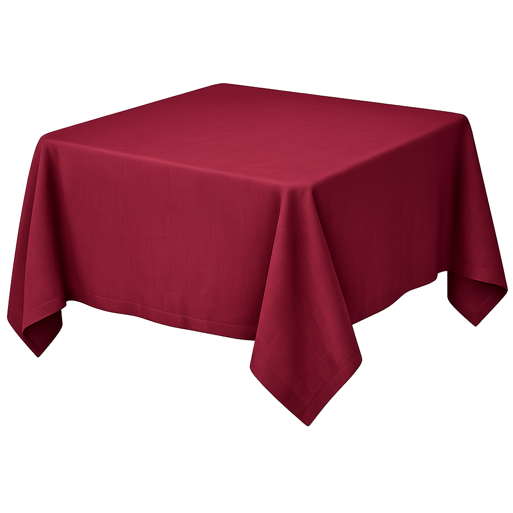 Burgundy Tablecloth Linen