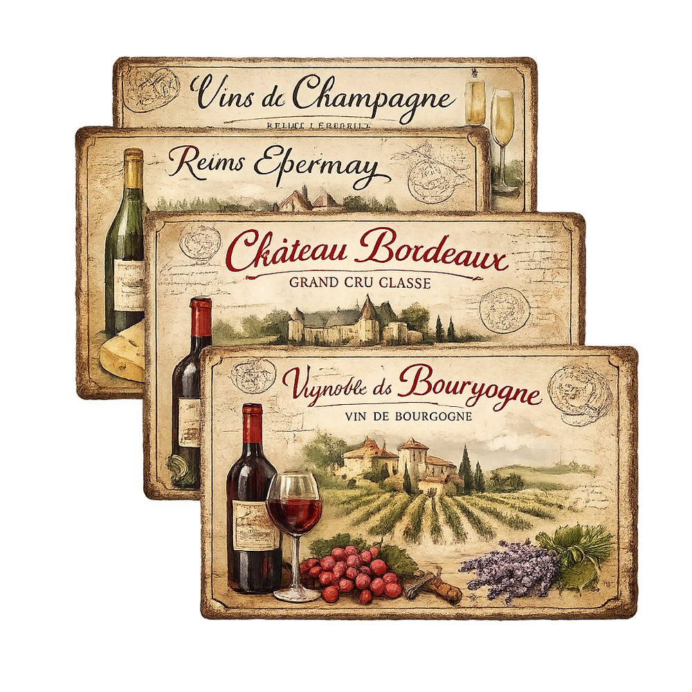 French Winery Placemat Set