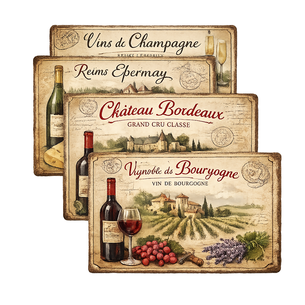 French Winery Placemat Set