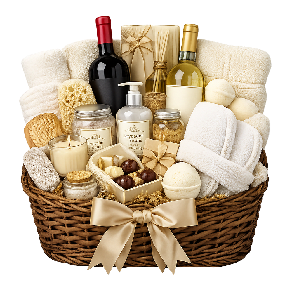 Luxury Wine Spa Basket