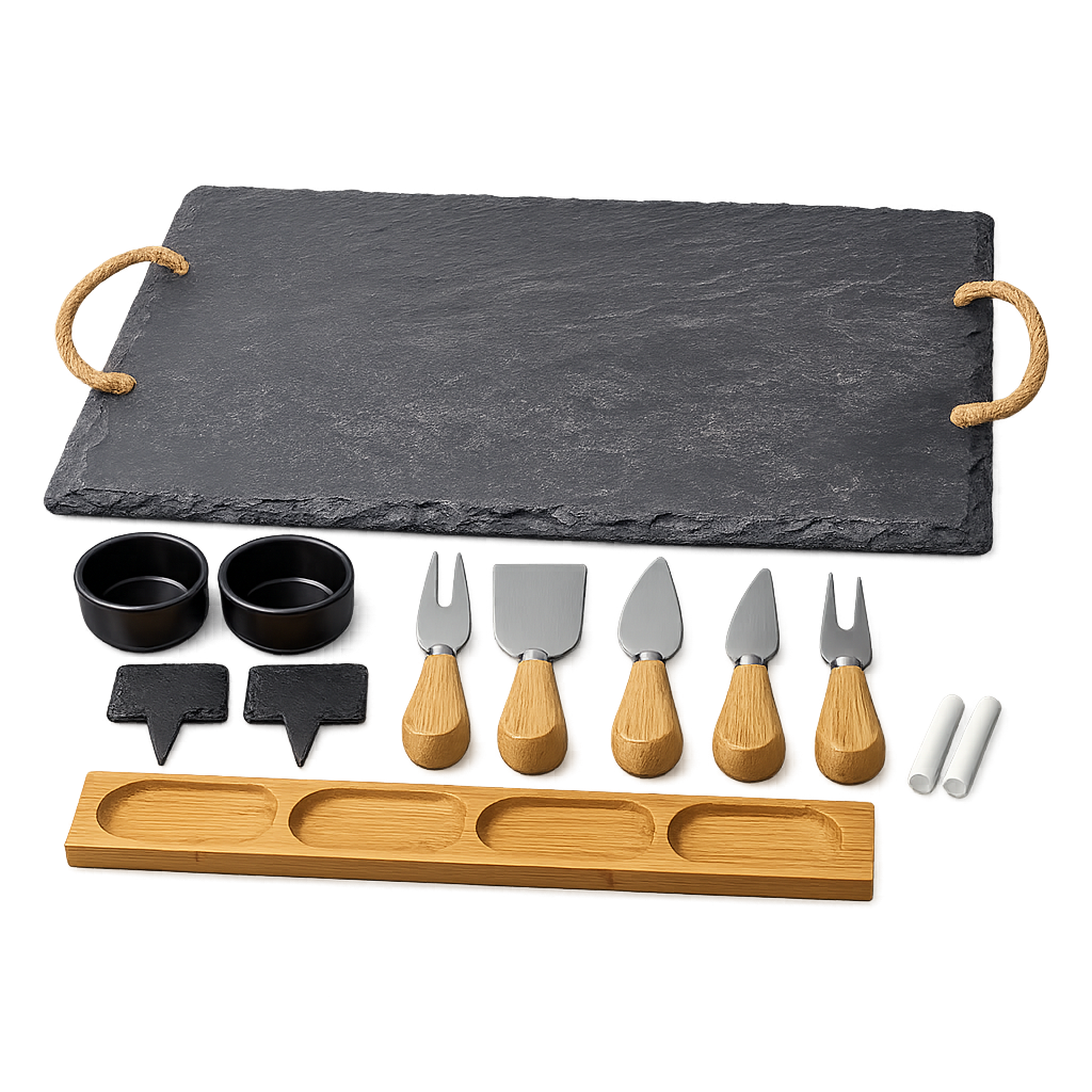 Slate Cheese Board Set