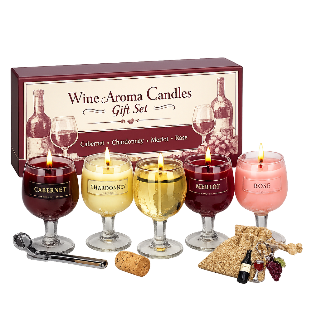 Wine Aroma Candles Gift Set