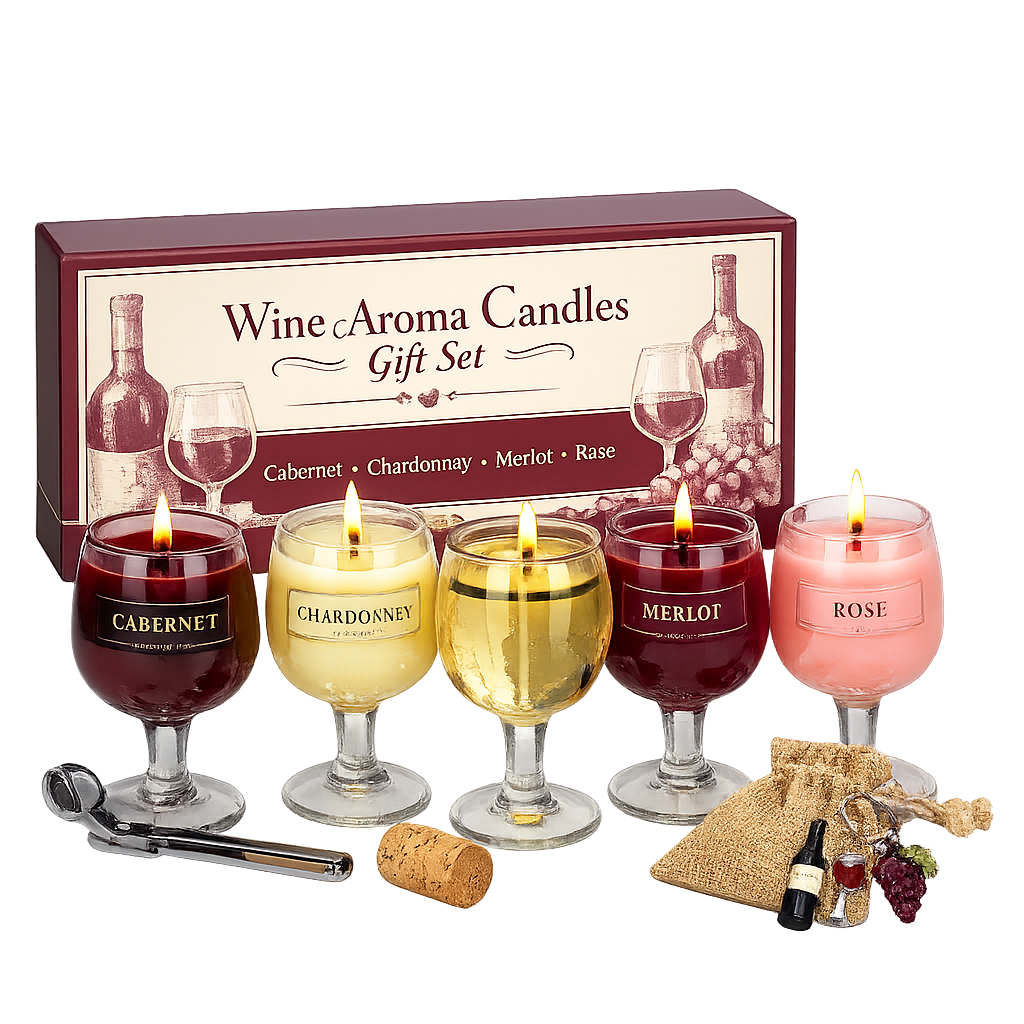 Wine Aroma Candles Gift Set