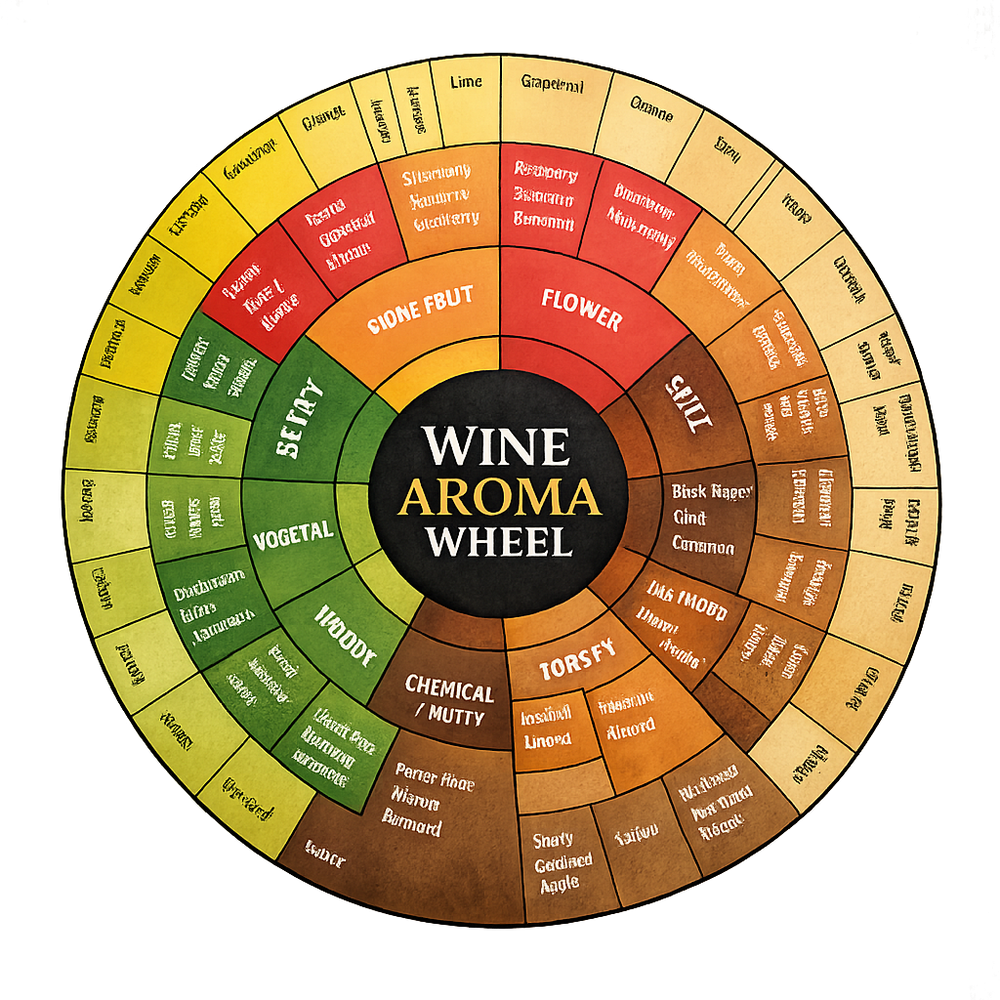Wine Aroma Wheel Poster