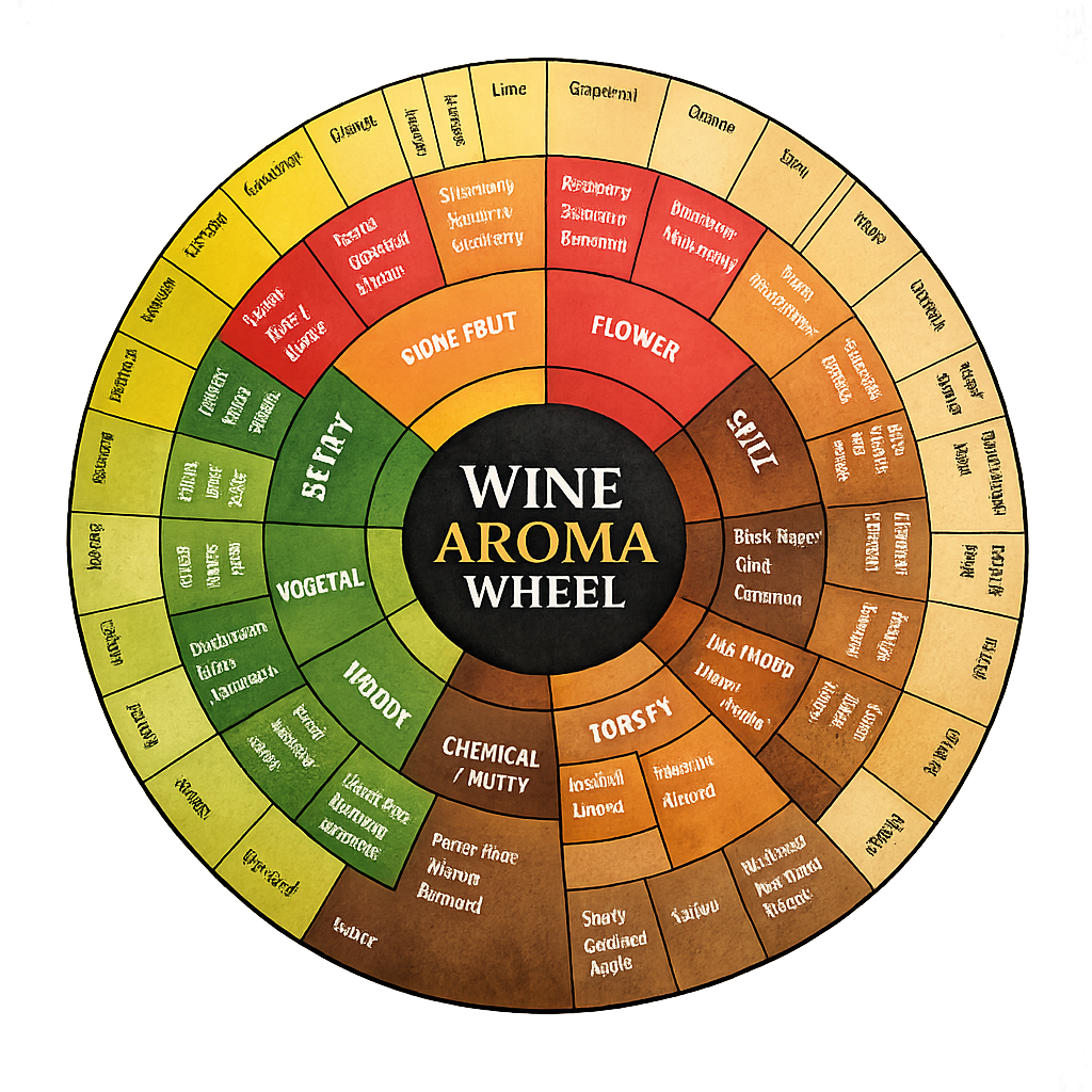 Wine Aroma Wheel Poster