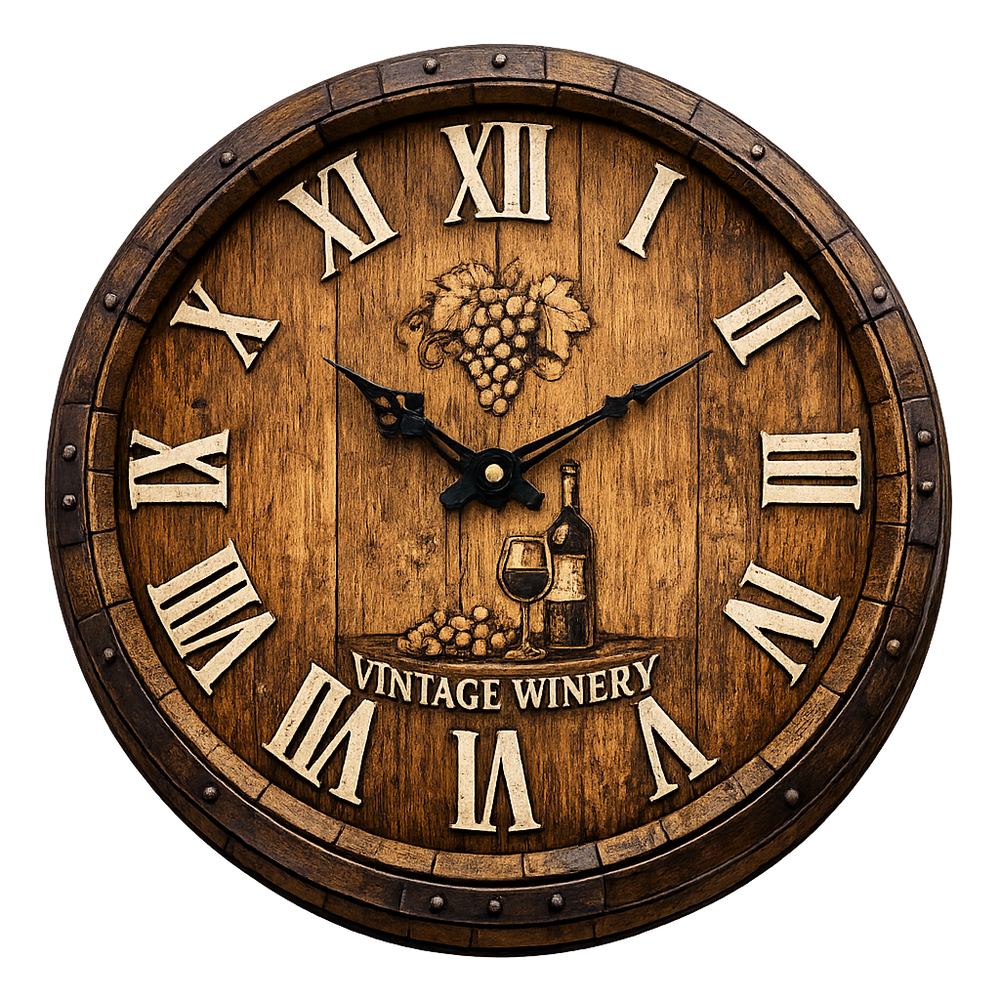 Wine Barrel Clock
