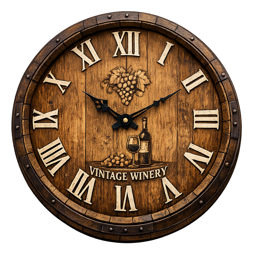 Wine Barrel Clock