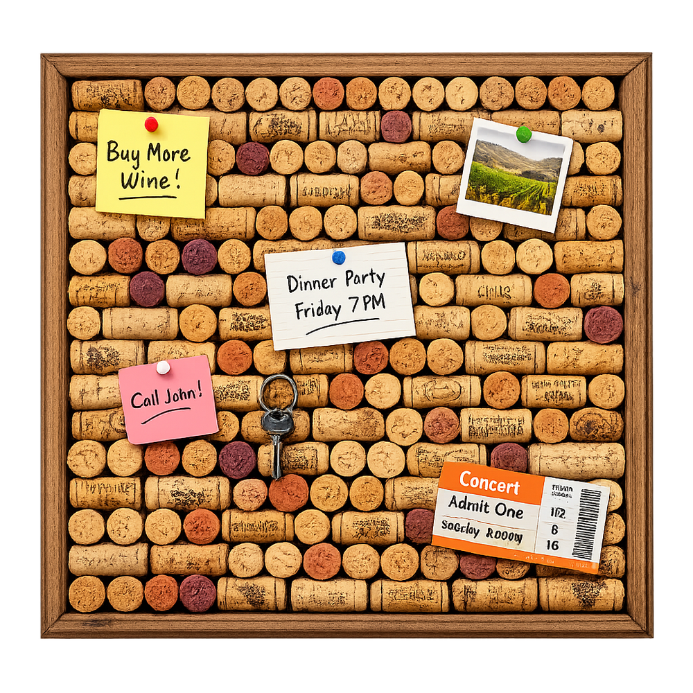 Wine Cork Bulletin Board