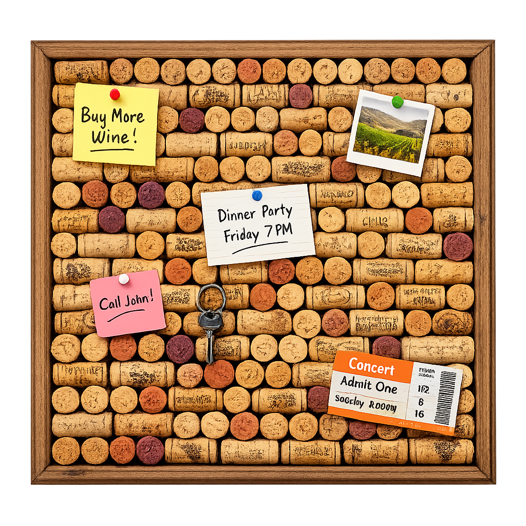 Wine Cork Bulletin Board
