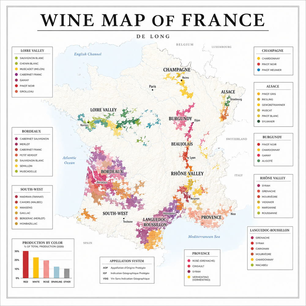 Wine Map of France