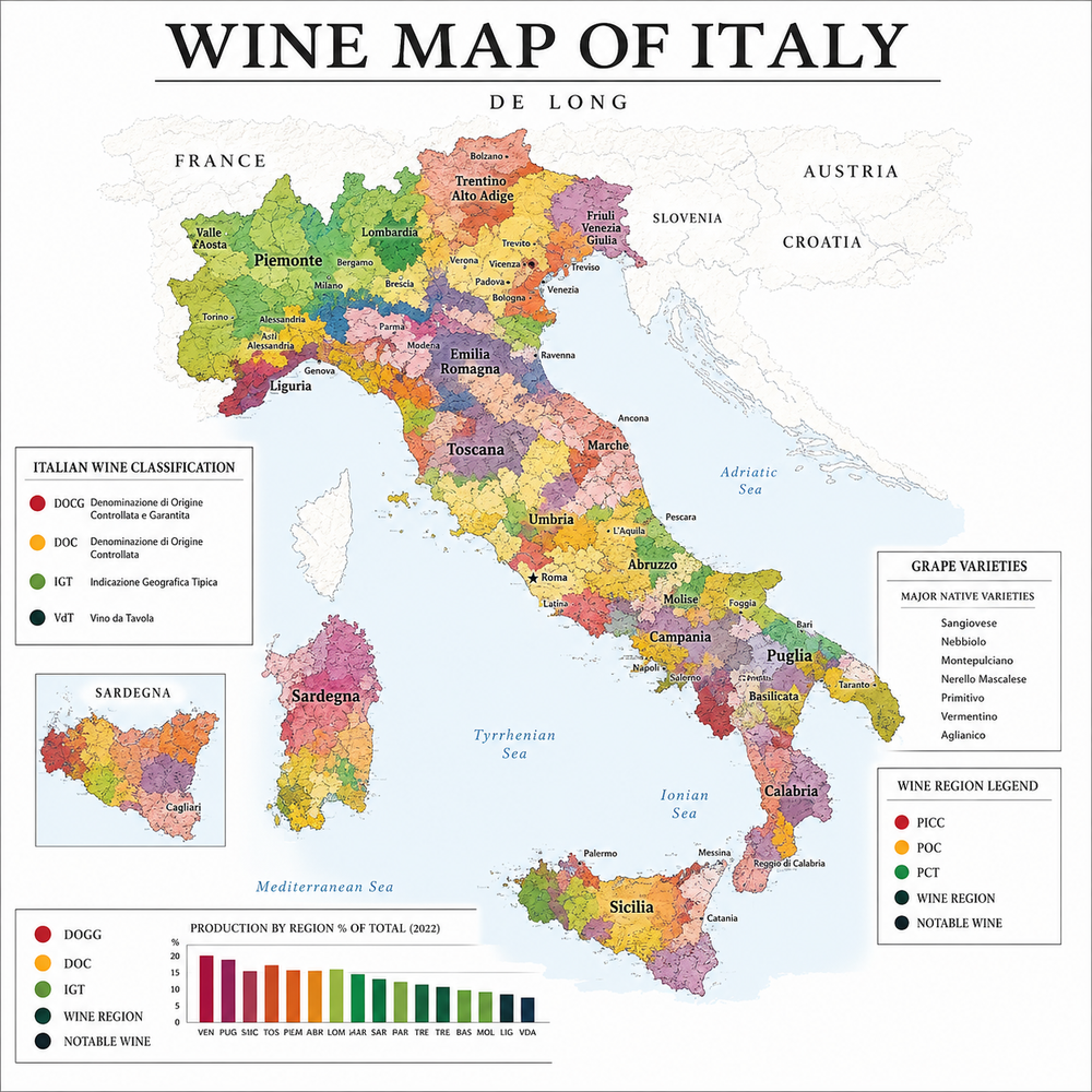 Wine Map of Italy